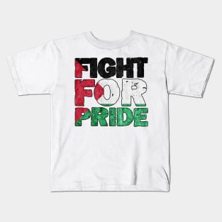 Fights for pride palestine Kids T-Shirt